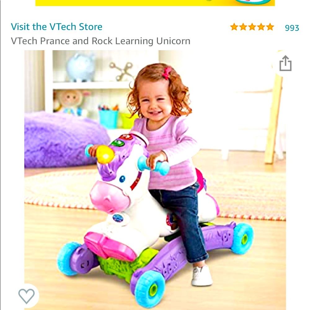 New Vtech Prance rocking learning unicorn 2 in one